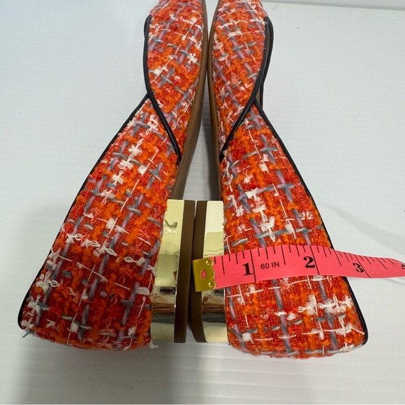 Ann Taylor Vibrant Orange Tweed Flats Size 6 - Picture 10 of 15